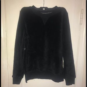 Black velour sweatshirt
